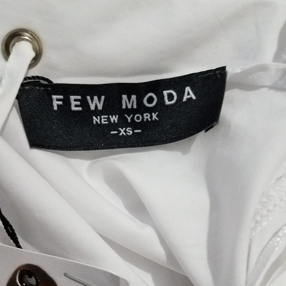 Few Moda New York Semi Cropped Blouse | White - Picture 8 of 8